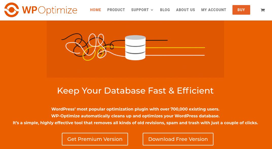 WP-Optimize automatically cleans up and optimizes your WordPress database
