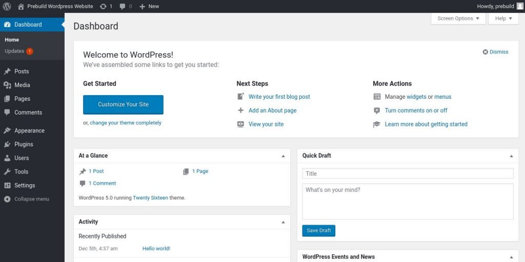 WordPress on Siteground Server