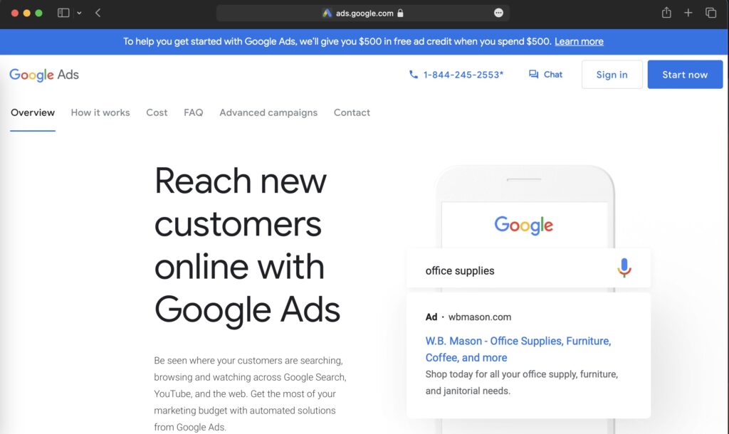Google Ads platform